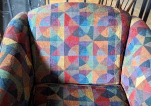 lot 123 image: Colorful Upholstered Armchair