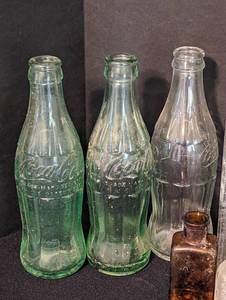 lot 207 image: Assorted Vintage Glass Bottles
