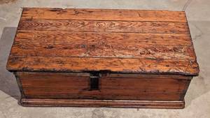 lot 218A image: Vintage Wood Cedar Chest