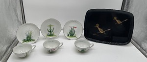 Blakely  A2 Oil And Gas China Set of 3 Teacup And Saucers