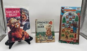 Smokey Bear Book Little Golden Book, Comic, Pinball Game