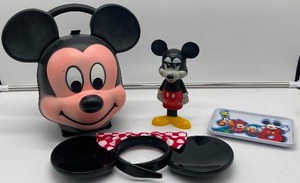 Mickey Mouse LOT Lunch Box  Bubble Bath  Ears  Tray