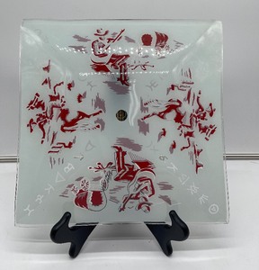 1950s Reverse Painted Western Cowboy Ceiling Light Shade