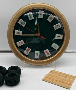 Mahjong Clock  Bamboo Mat Coasters  Napkin Holders