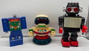 Three Robots - Radio Man  Micro Chip  Walking Robot