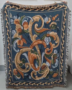 Rosemaling Tapestry Blanket Throw