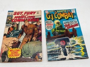 Two Vintage Comic Books GI Combat #16 and Sgt. Fury and his Howling