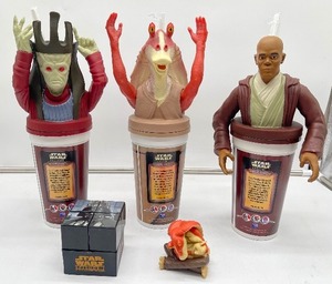 1999 Star Wars Episode 1 KFC Taco Bell Pizza Huts Drink Cups with Toppers lot