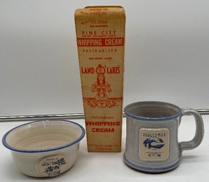 Land O Lakes Pine City Creamery Whipping Cream Container Wax Carton