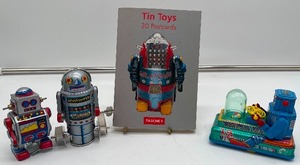 Tin Robots  Tin Toy Postcard Book  1997 X-9 Popper Masudaya Corp Japan
