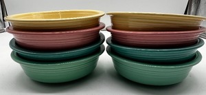 8 Fiestaware Bowls Soup Bowls Pastel Colors