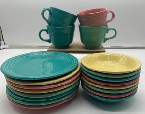Fiestaware Pastel lot cups plates bowls