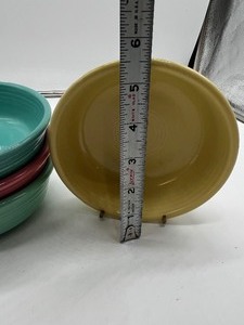 Four pastel Fiestaware small bowls