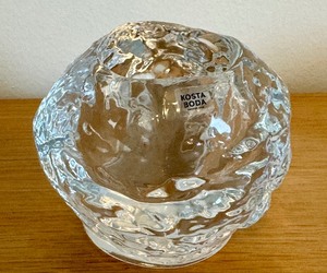 lot 60 image: Three Kosta Boda Crystal Candle Holders