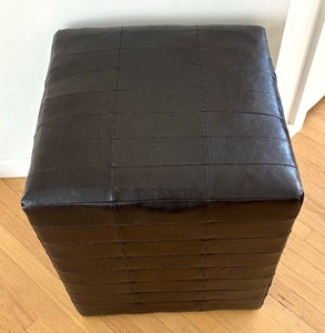 lot 88 image: Deep Brown Cube Ottoman