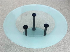 lot 96 image: Gorgeous Glass Top Contemporary Coffee Table