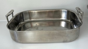 lot 150 image: All -Clad Lidded Stock Pot and All Clad Roasting Pan