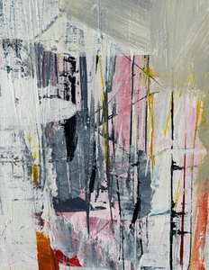 lot 4 image: Original Abstract Oil on Canvas Painting by Bobbie McMonagle