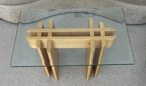 lot 20 image: Vintage Gustav Gaarde for Trekanten Style Modular Glass Top Table