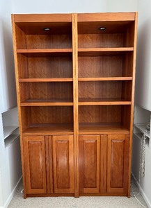 lot 34A image: Two Beautiful Bookshelves with Storage
