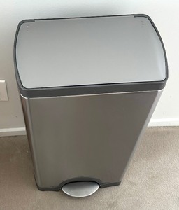 lot 191 image: Simple Human Stainless Steel Trash Can