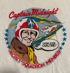 lot 230 image: Vintage Childrens Captain Midnight Secret Squadron Ovaltine T-Shirt