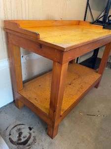 lot 271 image: Rustic Wooden Garden Table