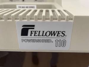 lot 288 image: Fellowes Powershred 110 Shredder