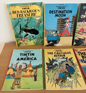 lot 176A image: 10 The Adventures of Tintin Books