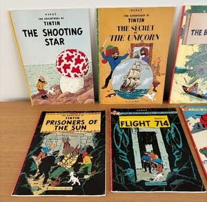 lot 88B image: 10 The Adventures of Tintin Books
