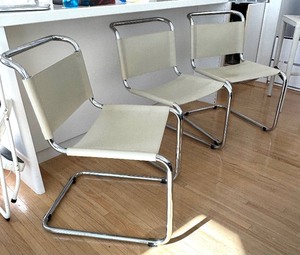 lot 162 image: Set of Three  Mart Stam Cantilever Chairs