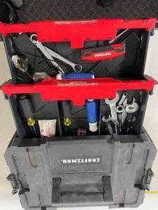 lot 93 image: Craftsman Tool Box and tools