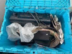 lot 126 image: Box with Sony Tuner and speakers