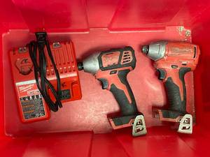 lot 280 image: 2 Drills and Charger no batteries