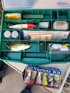 lot 185 image: Fishing-lures, boxes, reels