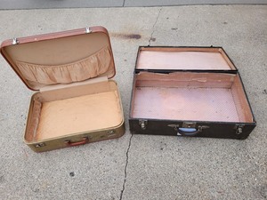 lot 113 image: Decorative Trunk and Suitcase