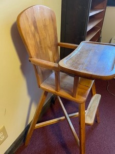 lot 126 image: Wooden High Chair