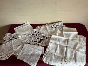 lot 73 image: Vintage Linens in White