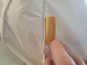 Queen luxury white goose down feather bed
