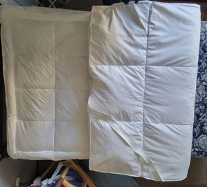 Twin luxury white down feather bed