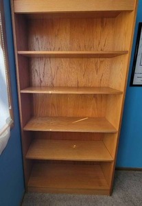Tall Oak Style Bookcase