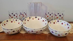 Pampered Chef Simple Addition Dishes, Glasses  & Pitcher