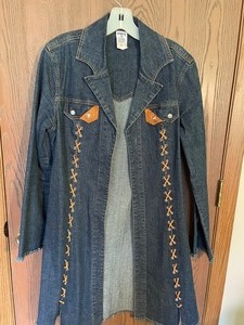 Fabulous Western Style Denim CoatSuede VestsBlouse