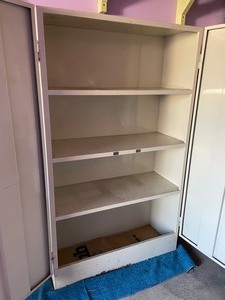 White Metal Storage Cabinet with so much room