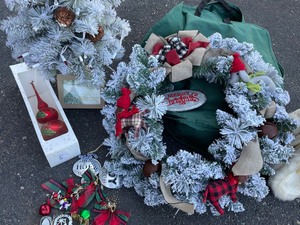 Holiday Galore with wreath, storage bag, mini tree, xmas bear, tree topper & ornaments