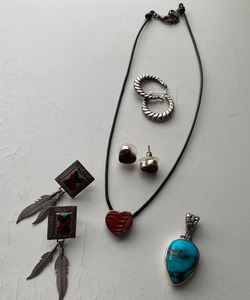 Sterling Red Stone Jewelry and Turquoise Necklaces & Earrings