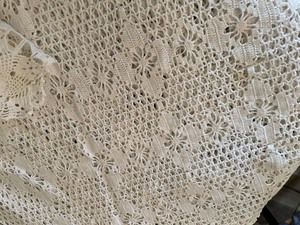 Two Hand Crocheted Table Cloths