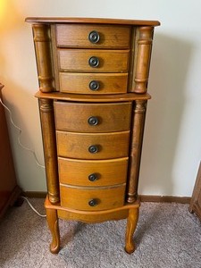 Jewelry Cabinet with Mirror and Storage Options