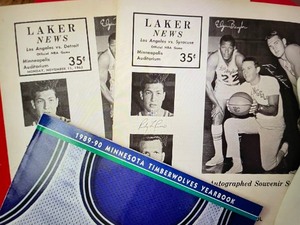 1963 MN Lakers Programs and Timberwolves Collector Items