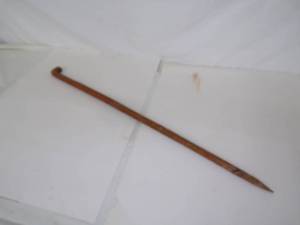 lot 8 image: Native American Vintage Hand carved Wood Walking Stick